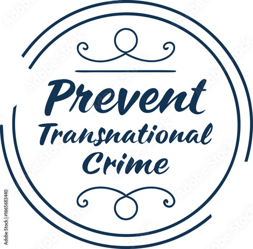 International Day Against Organized Crime Awareness Design. Global Campaign for Prevention of Transnational Crime Illustration. Stop Transnational Organized Crime Awareness Poster. Crime Prevention