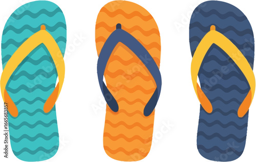 Buy colorful flip flops summer footwear beach sandals online now editable