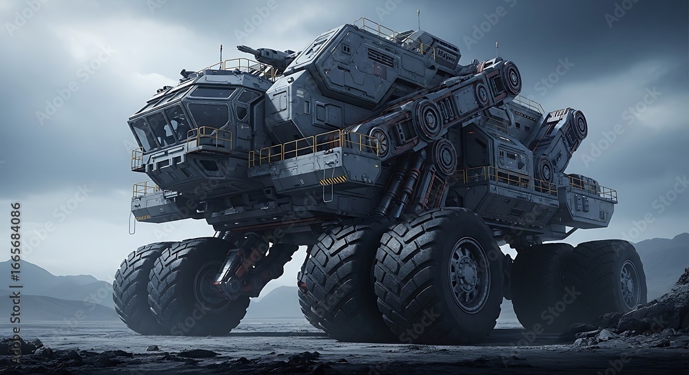 Fototapeta premium Futuristic Off-Road Vehicle Design.