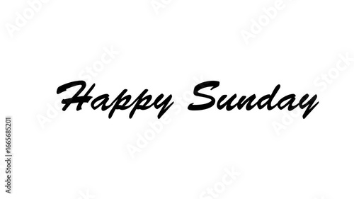 animated lettering video - happy sunday for opening or overlay video