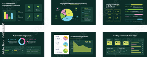 Social Media KPI Dashboard Infographic