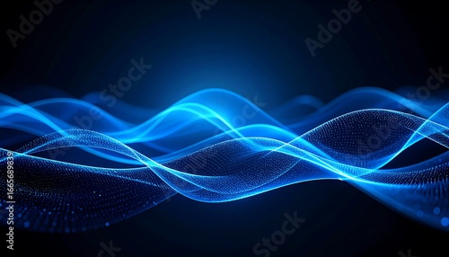 Blue Abstract Wave Background. (16)
