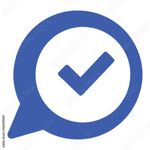 Check Mark in Circle Icon – Approval and Confirmation Illustration