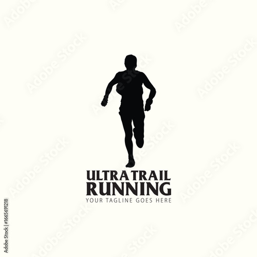 ultra Trail run logo vector