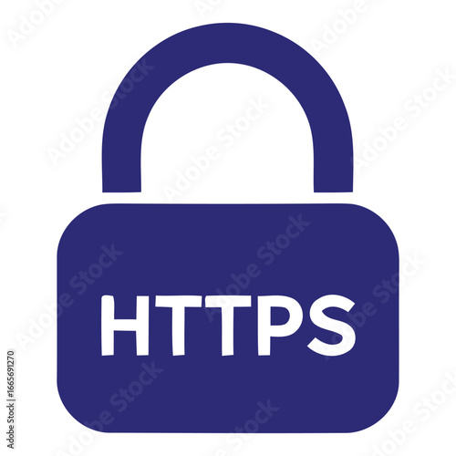 HTTPS Padlock Icon – Internet Security and SSL Illustration