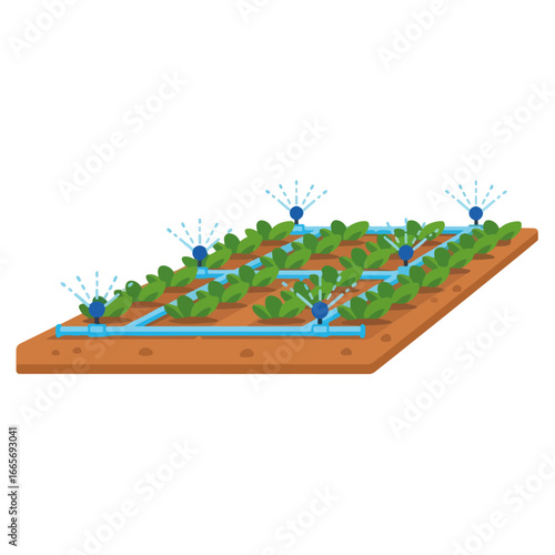 Efficient irrigation system for modern agriculture and crop cultivation