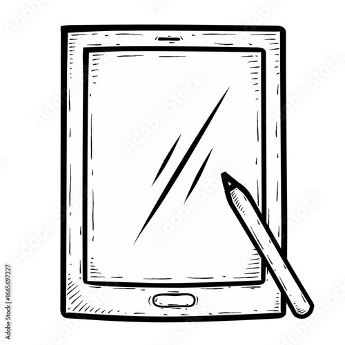 Sketch tablet pc with pen