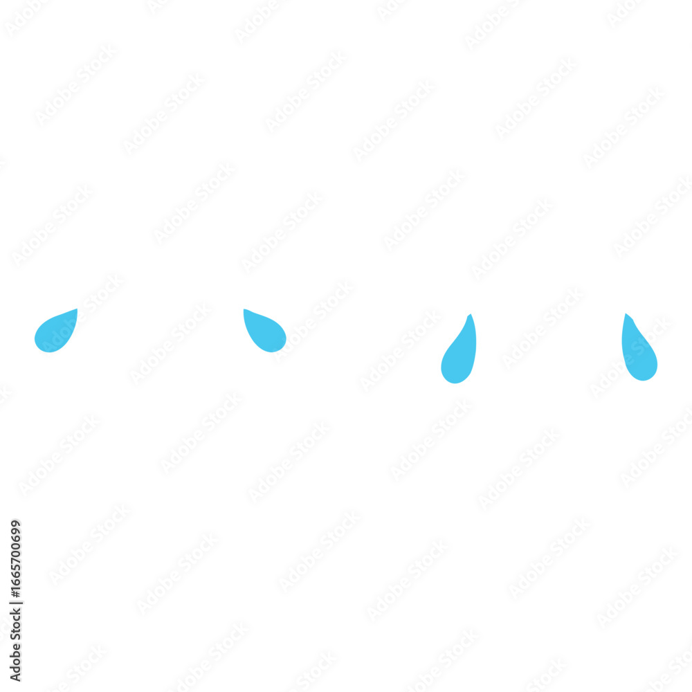Fototapeta premium Water Drops Outline Simple Icon Vector