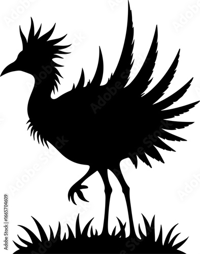 "Rooster Silhouette Vector Art"