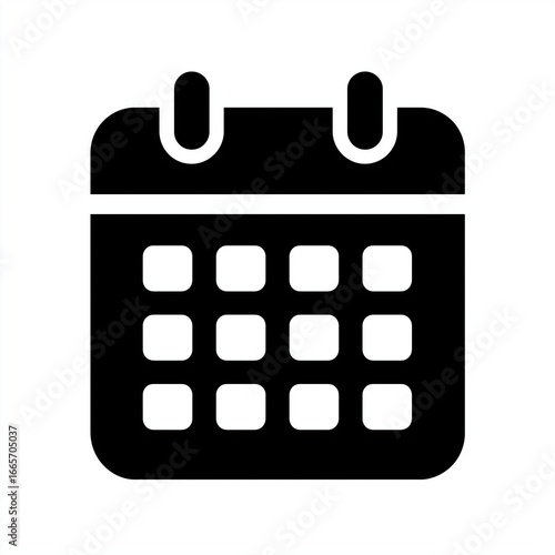 black calendar icon