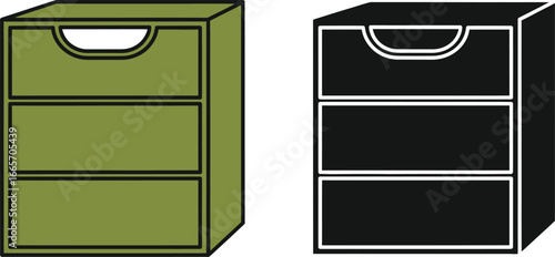 Shop storage drawers organizer units for office and home organization vector