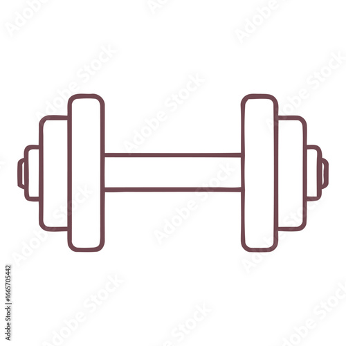 Dumbbell Weight Training Icon Vector