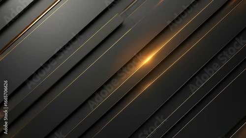 Dynamic Abstract Black Gold Diagonal Lines Motion Background