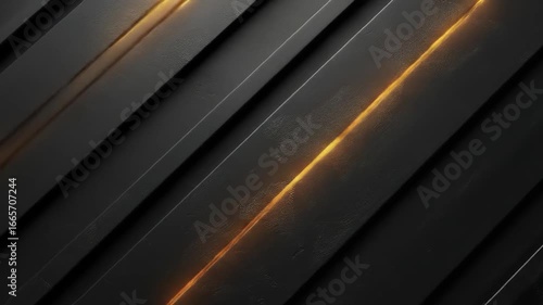 Dynamic Glowing Lines on Textured Black Diagonal Panels