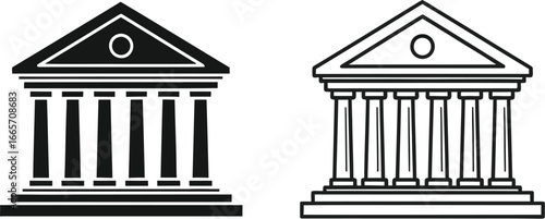 Bank building vector illustration financial institution art
