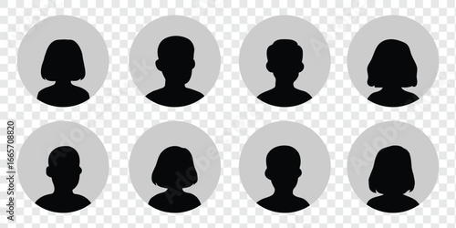 Avatar account icon vector. Default social media profile photo symbol. These neutral avatars are useful for profile placeholders, representing individuality and diversity. Avatar user icon . profile. 