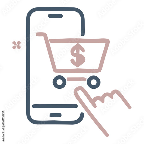 Mobile Banking and Online Shopping Payment Icon