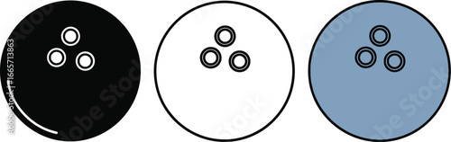 Bowling ball vector set bowling equipment sport illustration