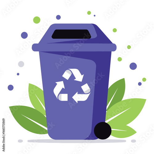 Recycling Bin Icon – Waste Management and Environment Illustration
