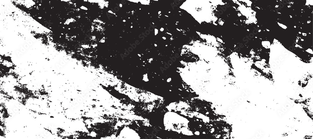 Fototapeta premium Grunge texture white and black. Vector texture dust and scratched. Grunge background. Overlay textures black frame isolated on transparent background. Photo grunge horizontal border template
