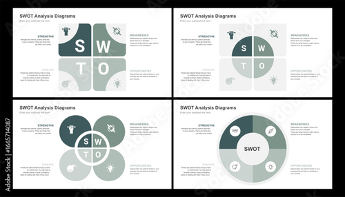SWOT Analysis Diagrams Strengths Weaknesses Opportunities and Threats