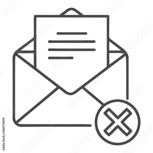 Mail Letter Icon – Email and Communication Illustration