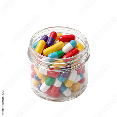 colorful candy in a glass jar