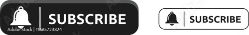 Subscribe button vector youtube subscribe bell notification vector