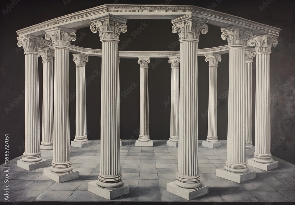 Fototapeta premium Classical Columns and Grecian Architecture