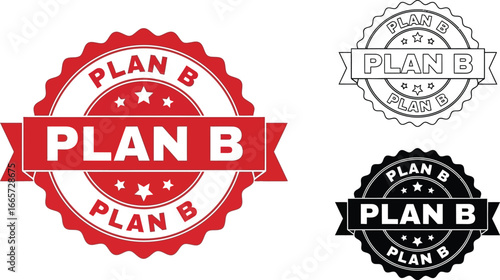 Plan b vector illustration alternative option backup strategy design