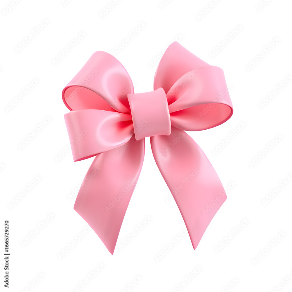 Fototapeta premium Candy Coated Glossy Pink Ribbon PNG