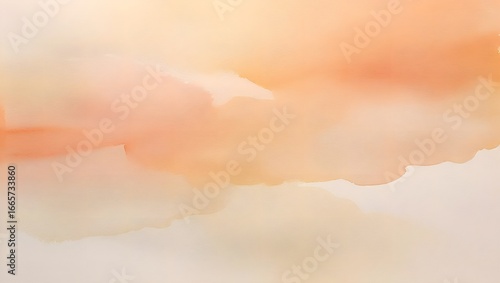 Watercolor Stain Pale Peach Warm Ivory Gradient