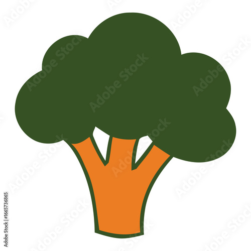 Fresh Broccoli Vegetable Vector Illustration