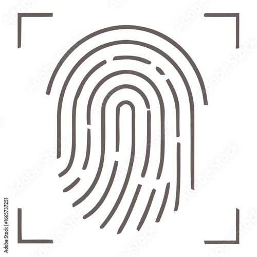 Fingerprint Icon – Biometric Security and Identity Verification