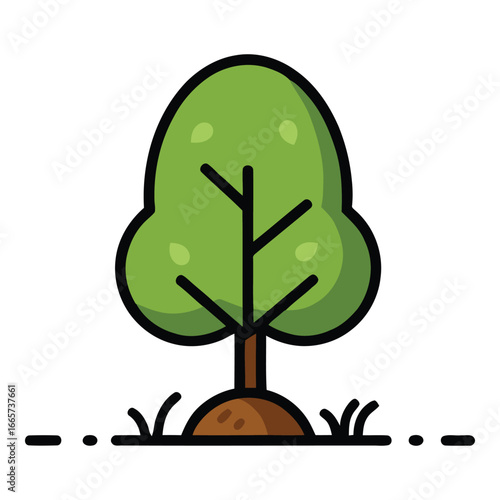 Tree Icon – Nature and Environment Illustration