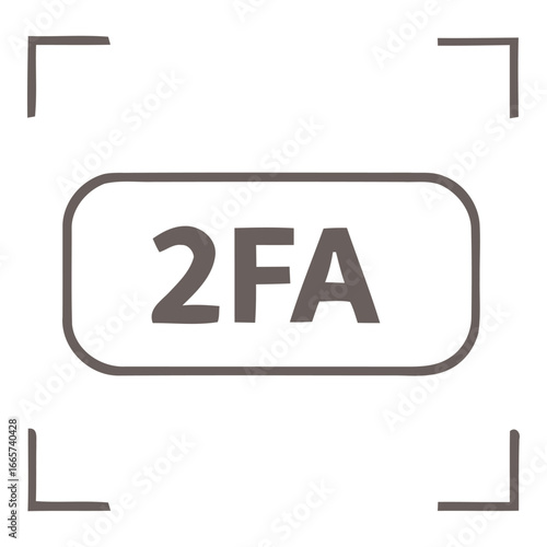 2FA Login Verification Security Vector Icon
