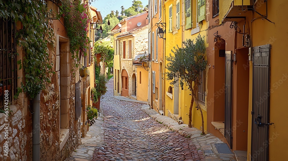 Fototapeta premium Colorful european alleyway
