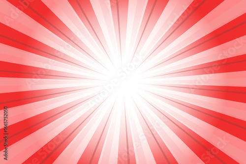 Persian red abstract glowing sunburst background. Maximum red glow effect sunburst background for presentation, banner, poster, flyer, sales. Modern pop art poster for summer and spring