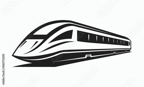Train silhouette, Editable Vector Train Icon in Clean Black and White Silhouette, metro vector design