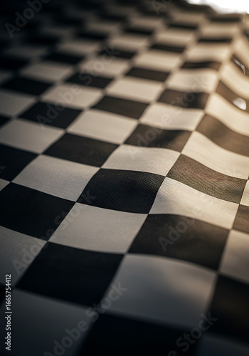 Checkered Flag Fabric Background Abstract Photo Black And White Pattern