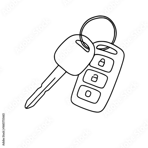 car key vector illustration