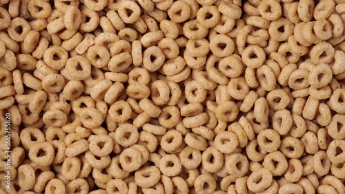 Honey rings cereal. Dolly shot