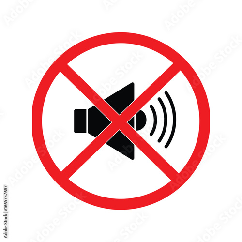 No sound icon vector illustration mute symbol silent mode graphic audio off sign volume control