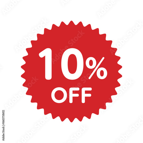 10%OFF アイコン。10% OFF icon. Discount icon.