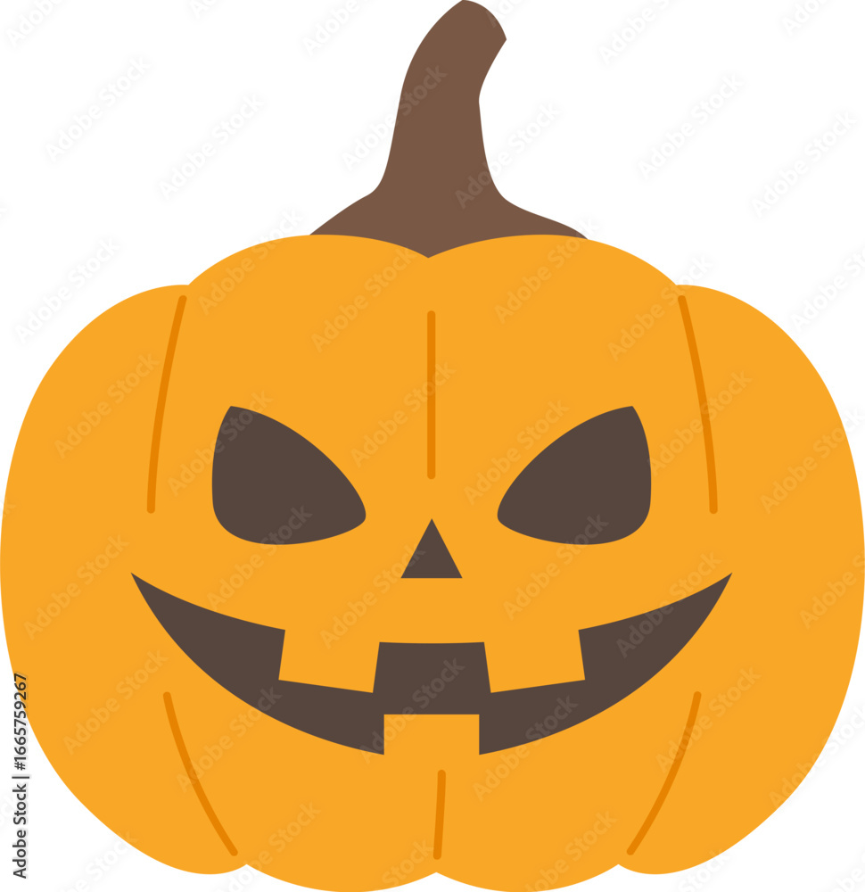 Fototapeta premium Spooky Jack O Lantern Halloween illustration