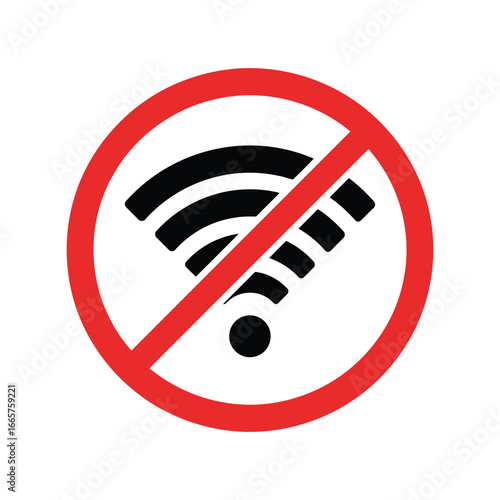 No wi fi signal icon wireless internet unavailable connectivity blocked network error symbol