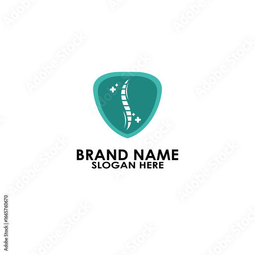 Chiropractic Spine Care Logo Design Template