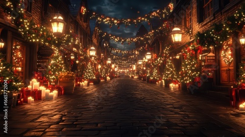 Enchanted Christmas Street Scene
