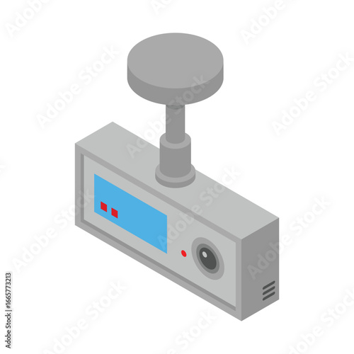 DVR and CCTV Security Cameras Isometric Icons – Surveillance Equipment Set