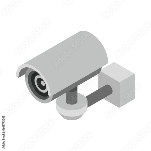 DVR and CCTV Security Cameras Isometric Icons – Surveillance Equipment Set